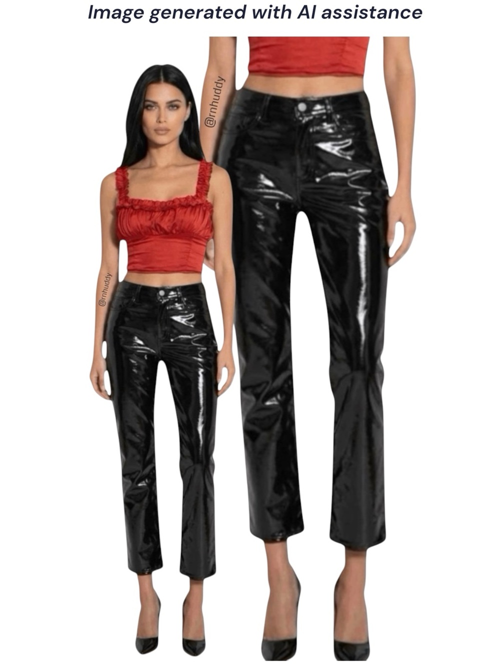 NWT Simon Miller size 26 black vegan patent leather straight Pant